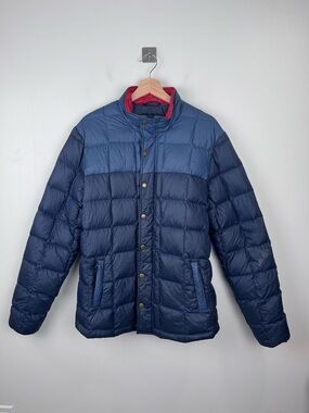 Marine Layer Men 2-Tone Quilted‎ Duck Down Feathers Puffer Jacket Size Large